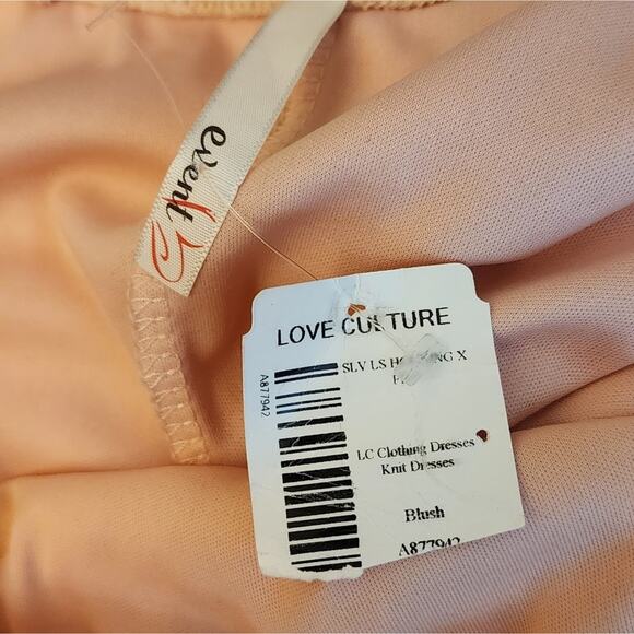 NWT Love Culture Light Pink Brocade Damask Jacquard Dress - Picture 4 of 5